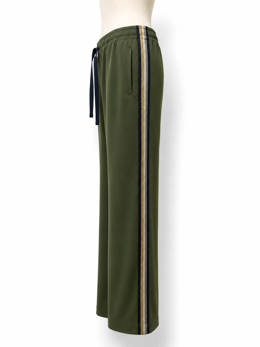Pantalón Zadig & Voltaire Woww Crepe verde caqui – Talla 36