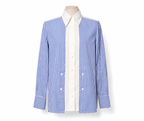 Camisa Stella McCartney de algodón a rayas azul y blanca – Talla 34