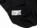 Top negro Balmain de lino con escote acordonado – Talla 36