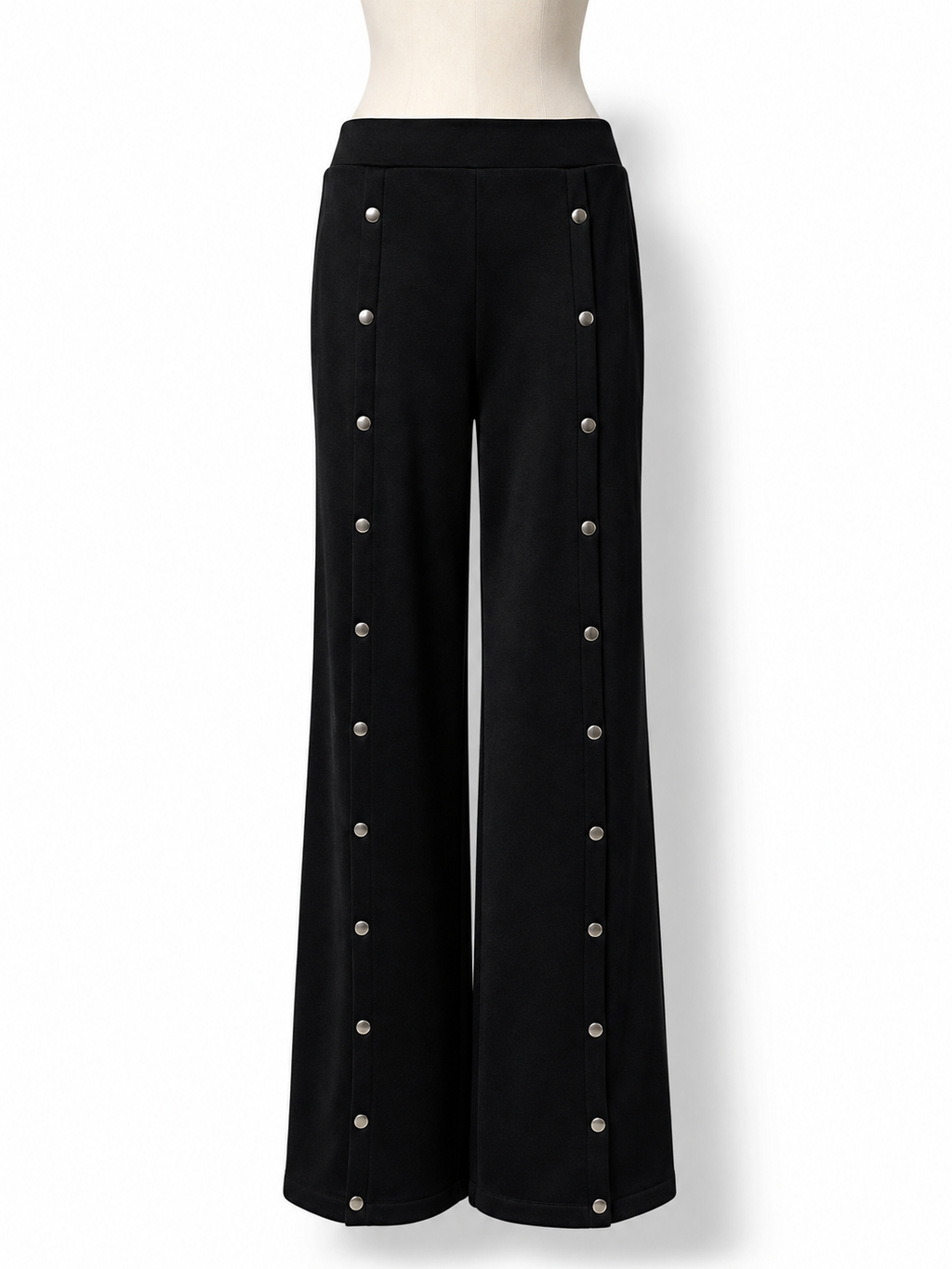 Pantalón negro Alexander Wang estilo chándal con botones – Talla S