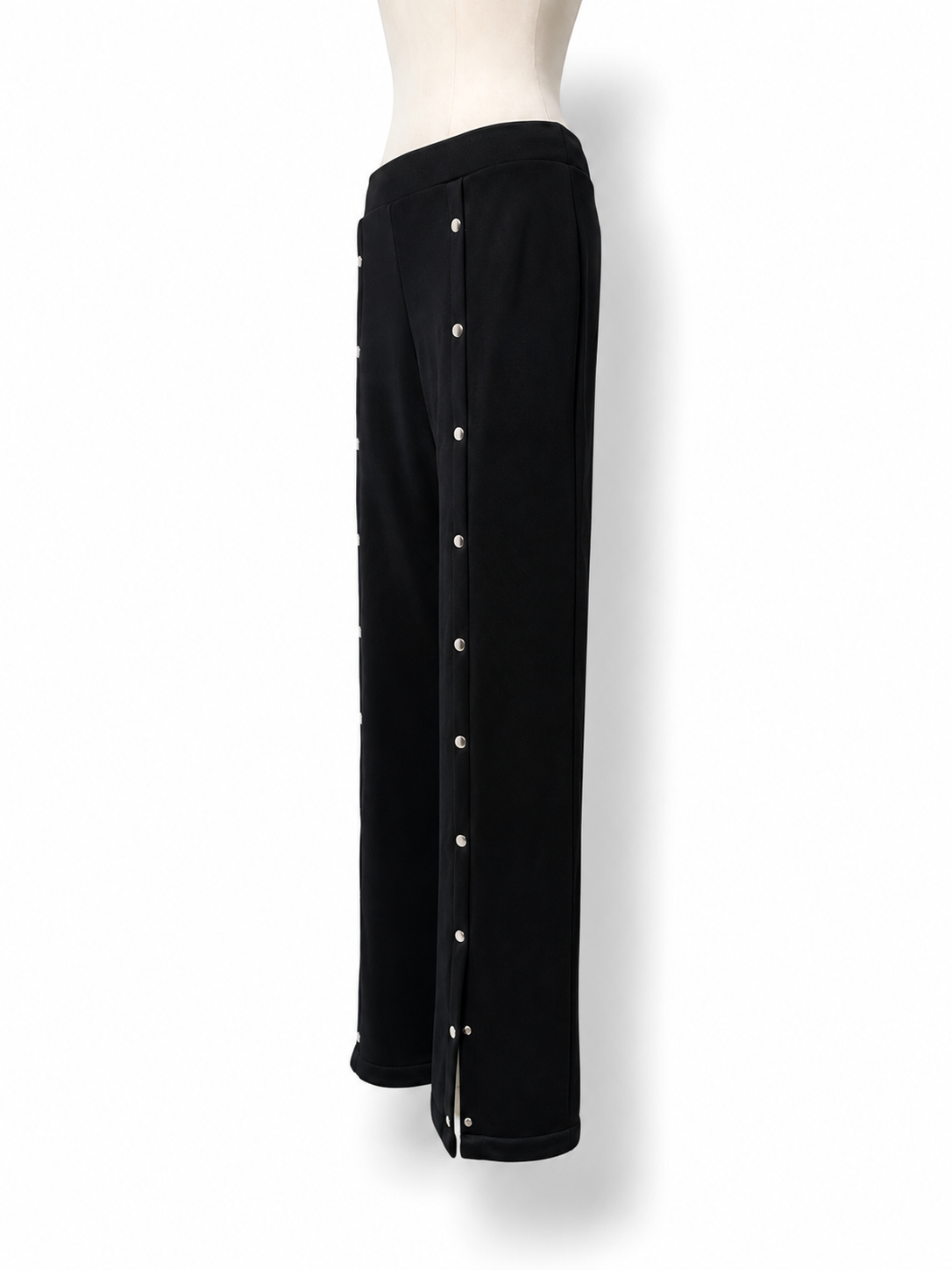 Pantalón negro Alexander Wang estilo chándal con botones – Talla S