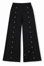 Pantalón negro Alexander Wang estilo chándal con botones – Talla S
