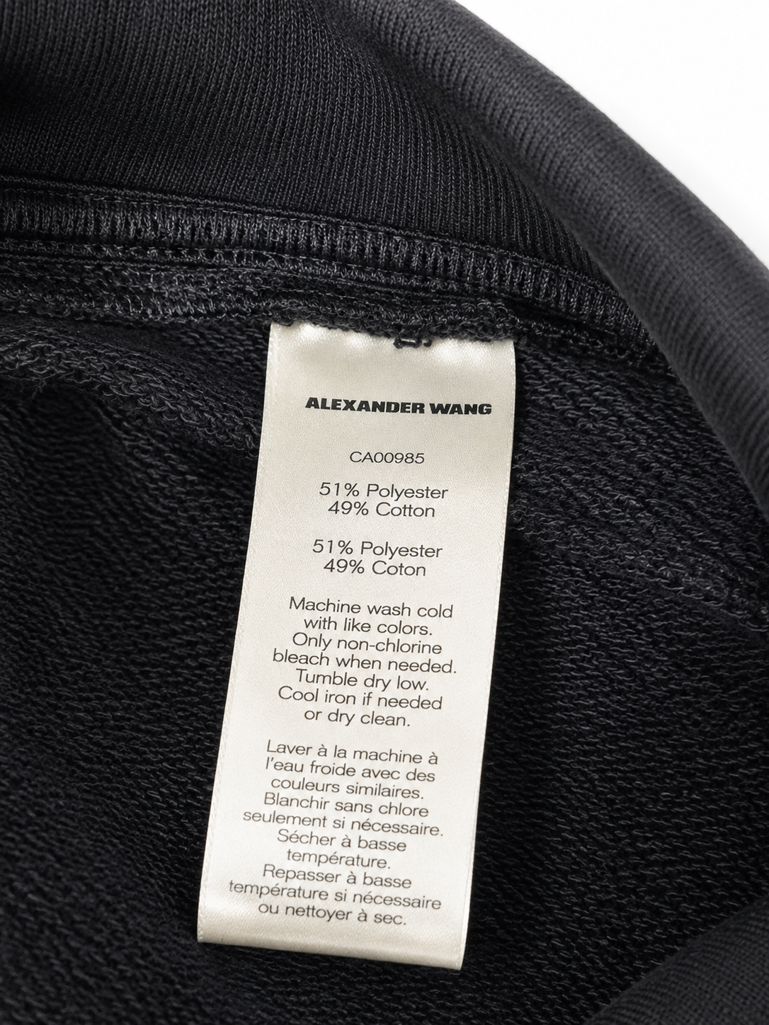 Pantalón negro Alexander Wang estilo chándal con botones – Talla S