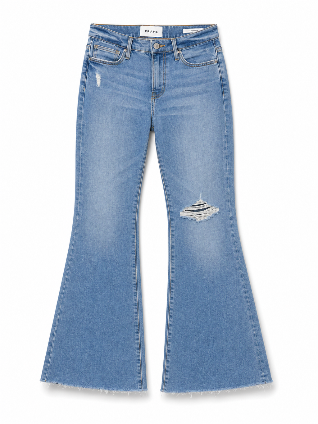 Vaqueros Frame Le High Flare de tiro alto – Talla 26