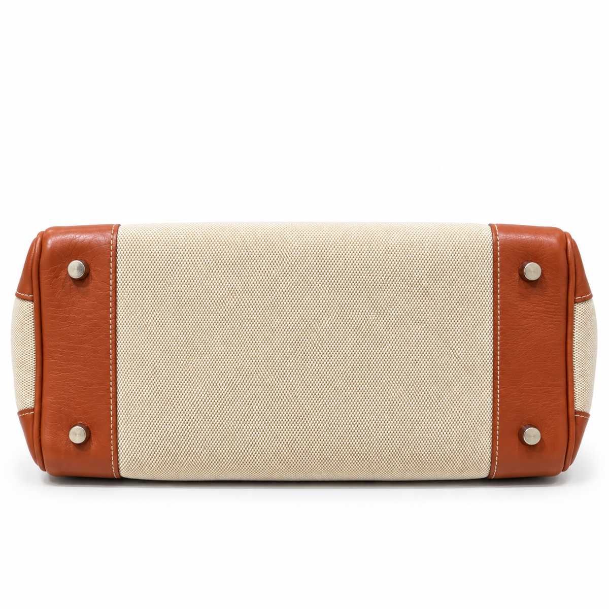 Bolso Hermès Birkin 35 de lona Toile H y piel color coñac, 1998