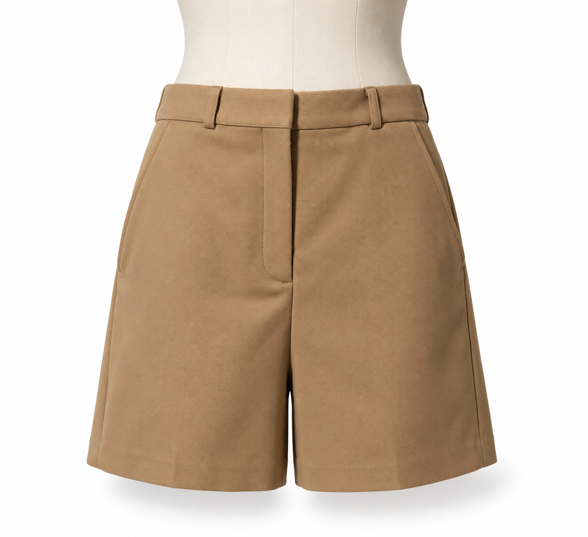 Shorts de sastrería Stella McCartney color camel de talle alto - Talla 36