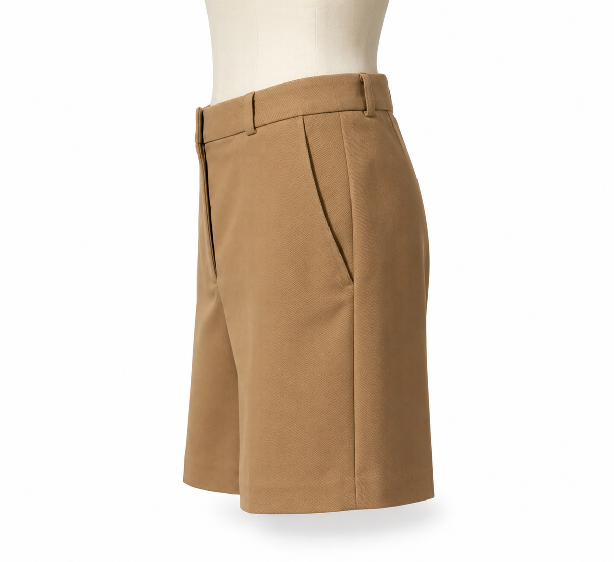 Shorts de sastrería Stella McCartney color camel de talle alto - Talla 36