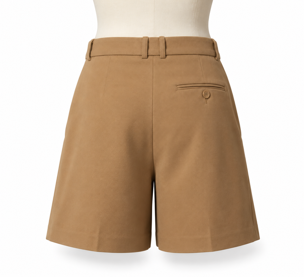 Shorts de sastrería Stella McCartney color camel de talle alto - Talla 36