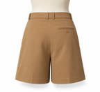 Shorts de sastrería Stella McCartney color camel de talle alto - Talla 36