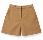 Shorts de sastrería Stella McCartney color camel de talle alto - Talla 36