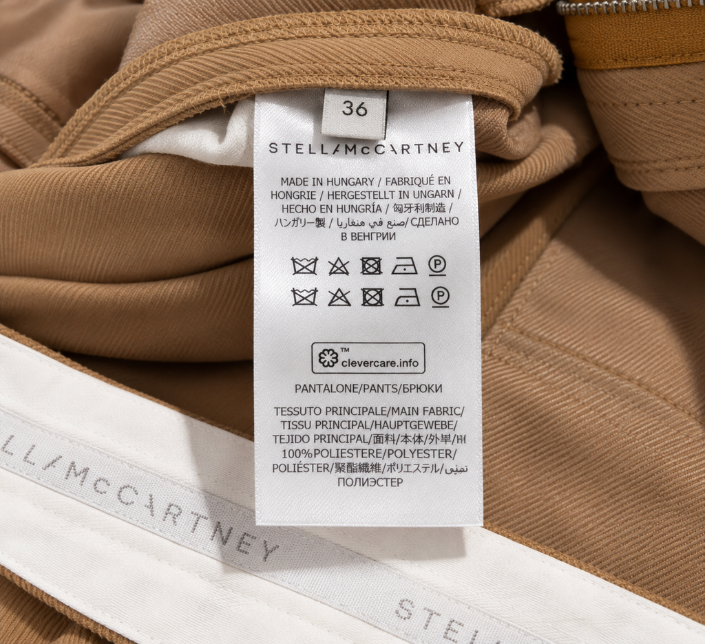 Shorts de sastrería Stella McCartney color camel de talle alto - Talla 36