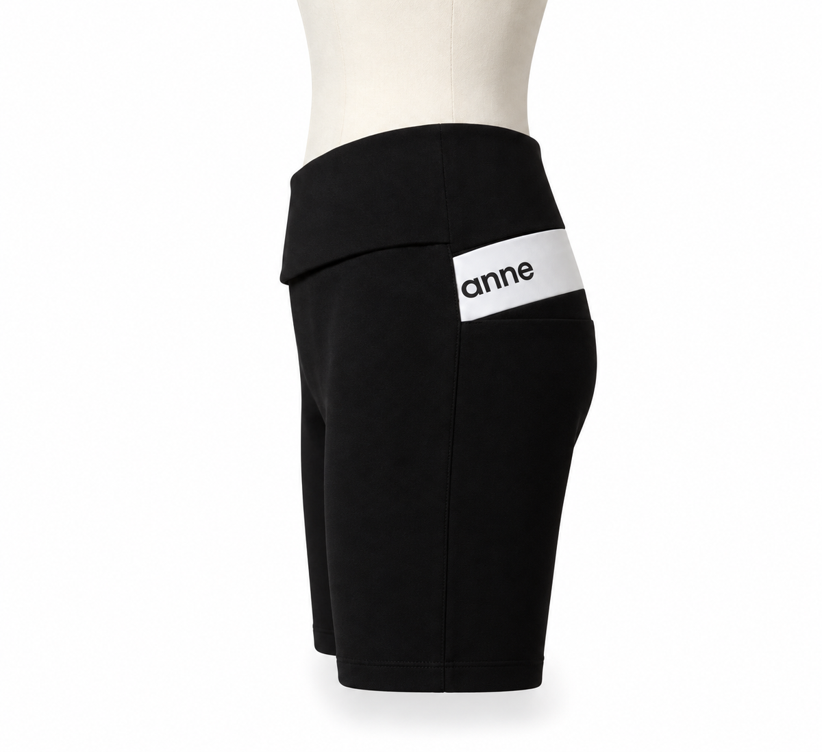 Shorts ciclistas Paco Rabanne negros con banda de logotipo - Talla S