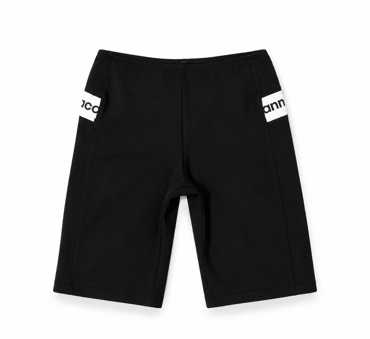 Shorts ciclistas Paco Rabanne negros con banda de logotipo - Talla S