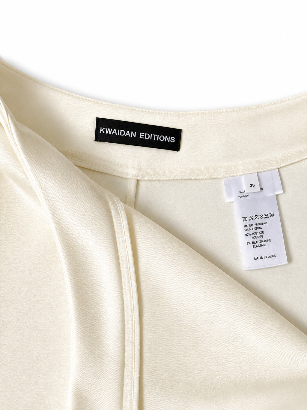 Pantalón Kwaidan Editions amarillo crema acampanado – Talla 36