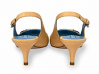 Zapatos slingback Prada de piel beige con lazo – Talla 40½
