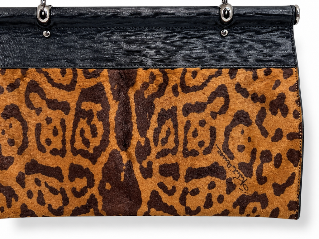 Bolso Roberto Cavalli Diva de piel con estampado animal – 2011
