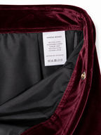 Falda Vanessa Seward de terciopelo burdeos – Talla 34