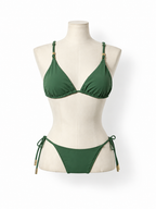 Bikini verde ViX Paula Hermanny Gal con detalles dorados
