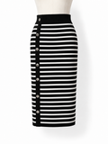Falda midi de punto a rayas Altuzarra XS nueva con etiqueta