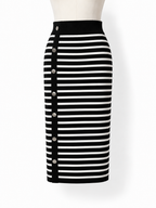 Falda midi de punto a rayas Altuzarra XS nueva con etiqueta