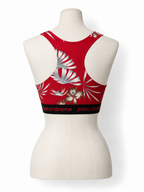 Top cropped floral Paco Rabanne rojo talla M