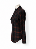 Camisa de cuadros Antik Batik negra talla S/38 con etiqueta