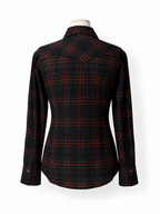 Camisa de cuadros Antik Batik negra talla S/38 con etiqueta