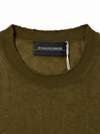 Jersey By Malene Birger Biagio verde oliva de alpaca y lana – Talla S