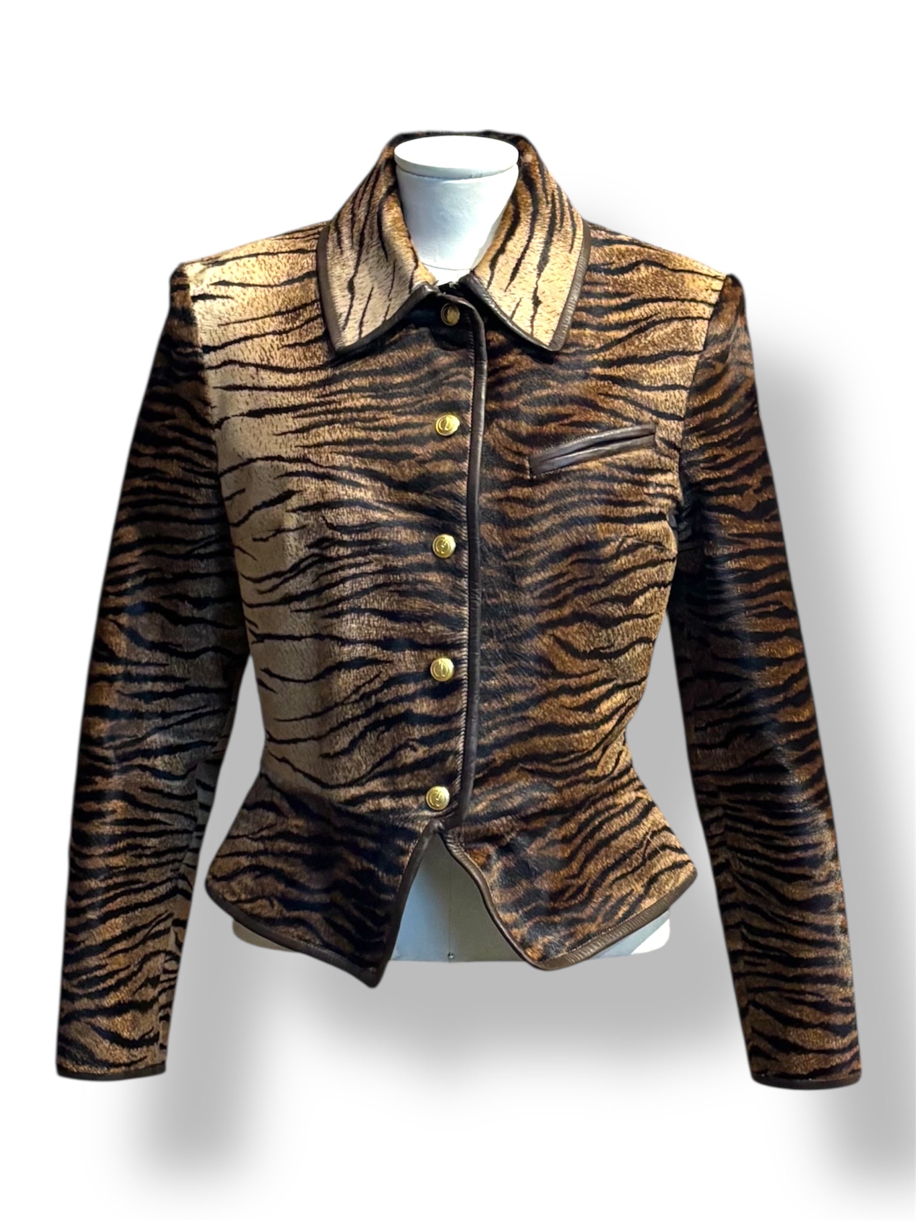 Chaqueta de Pelo de Poni con Estampado de Tigre Gucci por Tom Ford – Archivo Vintage