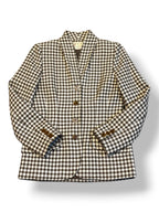 Blazer Vintage Gucci de Pata de Gallo – Chaqueta Marrón y Beige de Lujo
