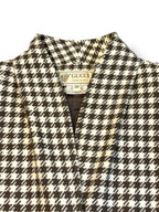 Blazer Vintage Gucci de Pata de Gallo – Chaqueta Marrón y Beige de Lujo