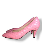 Zapatos de Tacón Gucci Marmont Charlotte en Piel Matelassé Rosa "Wild Rose"