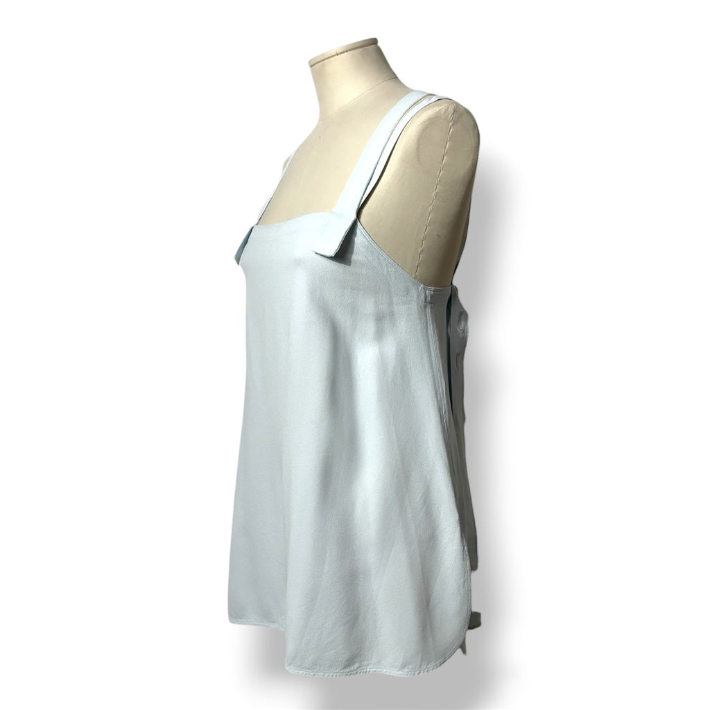 Top Helmut Lang de Escote Cuadrado y Tirantes Anchos – Azul Claro