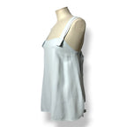 Top Helmut Lang de Escote Cuadrado y Tirantes Anchos – Azul Claro
