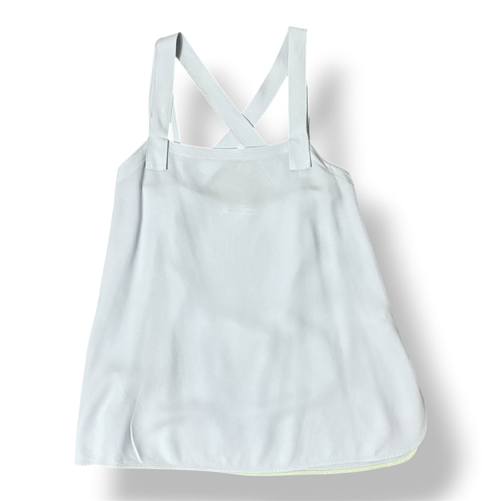 Top Helmut Lang de Escote Cuadrado y Tirantes Anchos – Azul Claro