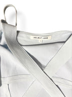 Top Helmut Lang de Escote Cuadrado y Tirantes Anchos – Azul Claro