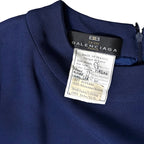 Vestido Midi Vintage Balenciaga "Le Dix" – Azul Marino