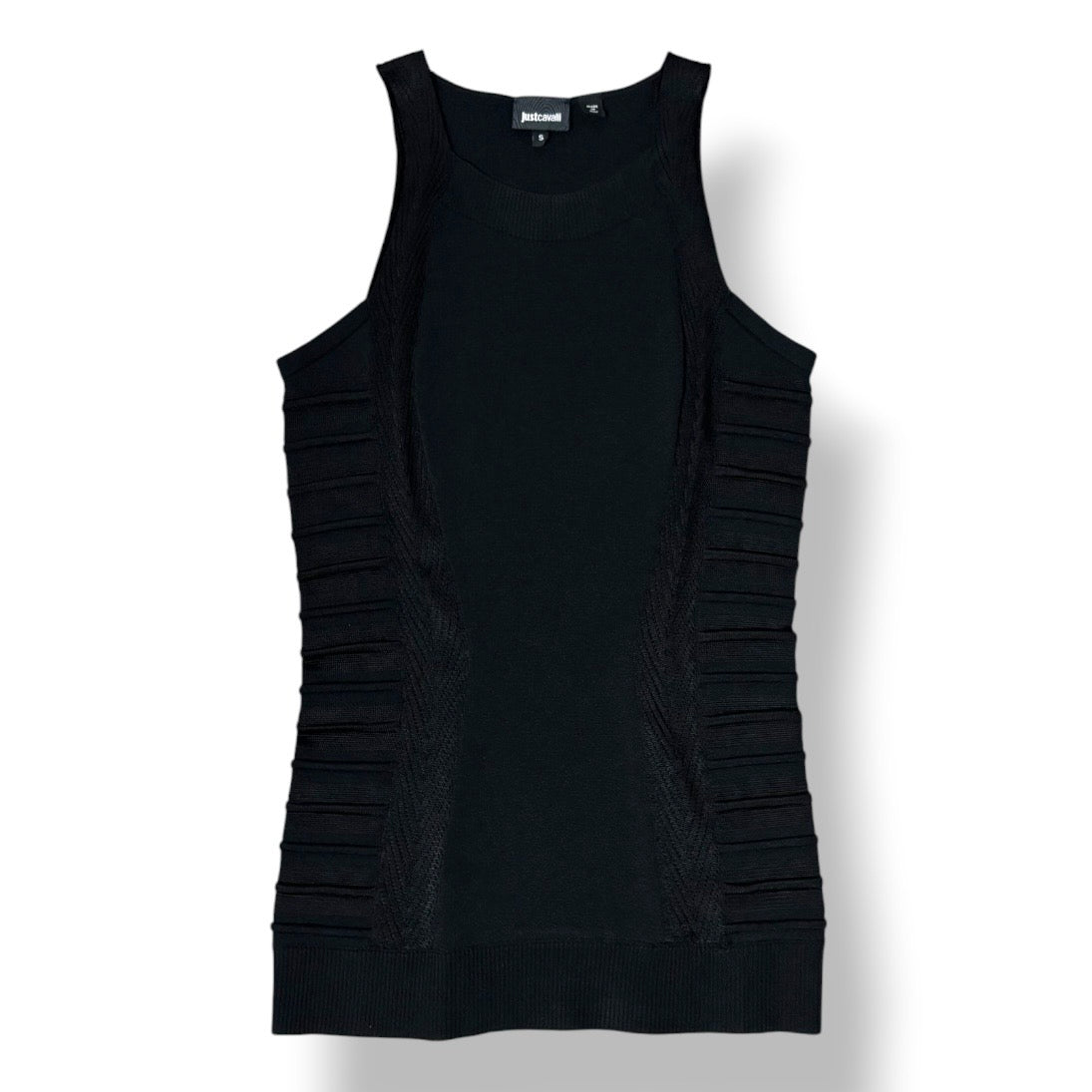 Top de Punto Sin Mangas Just Cavalli con Detalle de Paneles Texturizados