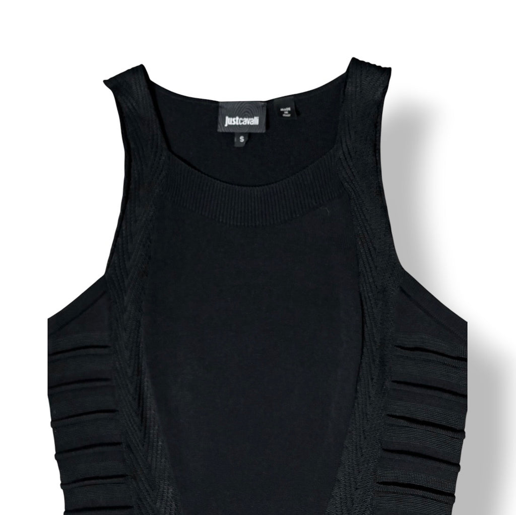 Top de Punto Sin Mangas Just Cavalli con Detalle de Paneles Texturizados