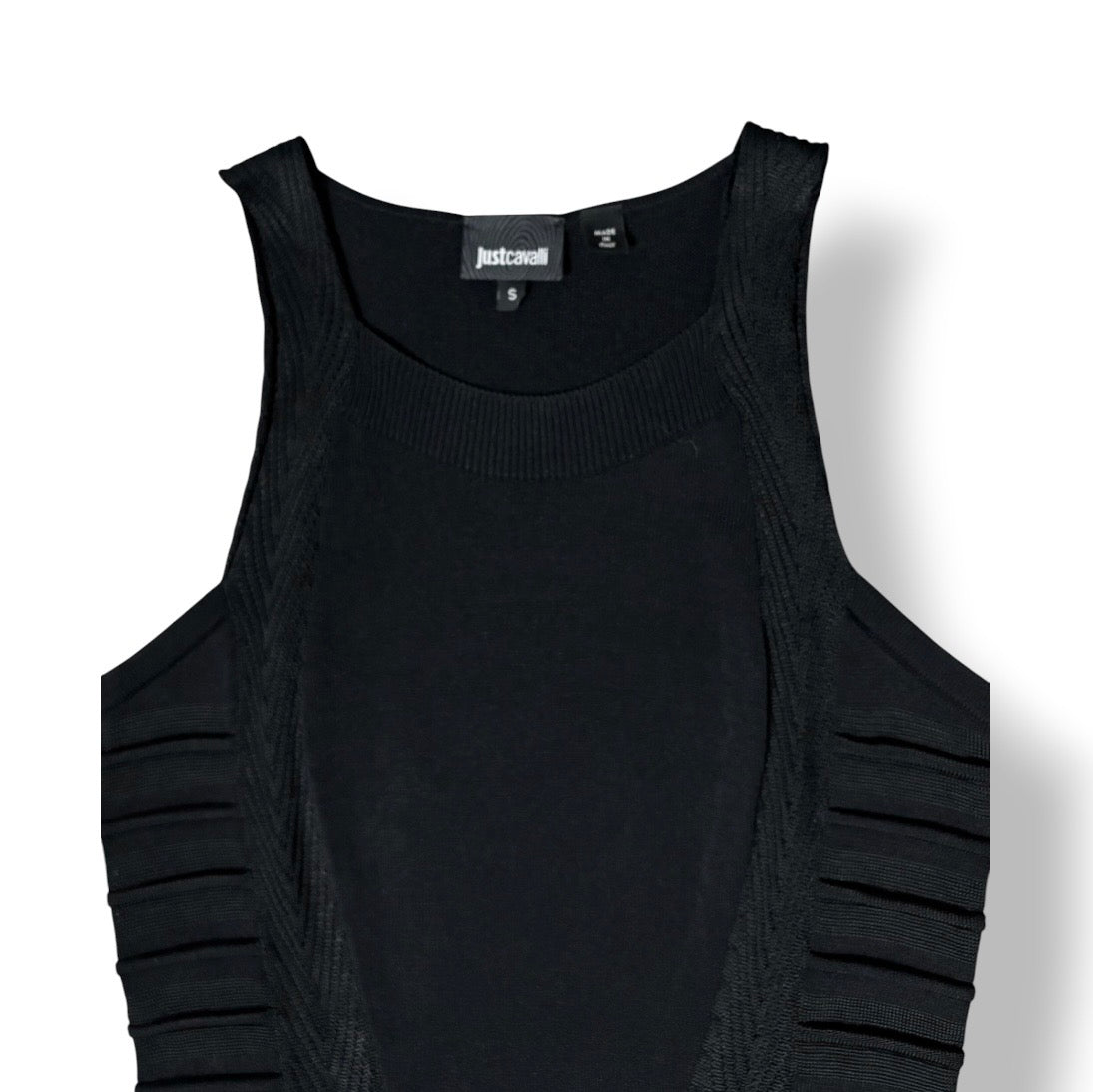 Top de Punto Sin Mangas Just Cavalli con Detalle de Paneles Texturizados
