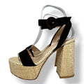 Sandalias de Tacón Gianvito Rossi de Piel y Plataforma de Yute – Marrón