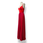 Vestido Largo Plisado Silvia Tcherassi con Corsé – Rojo y Fucsia