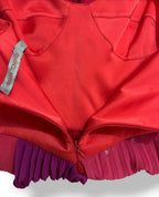 Vestido Largo Plisado Silvia Tcherassi con Corsé – Rojo y Fucsia