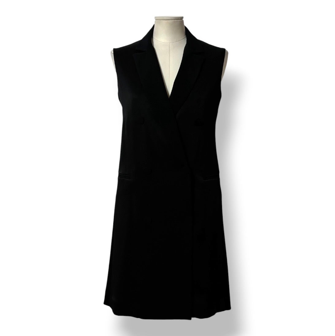 Vestido Mini Tipo Blazer Sin Mangas Rag & Bone – Negro