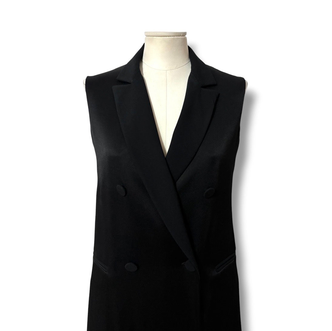Vestido Mini Tipo Blazer Sin Mangas Rag & Bone – Negro