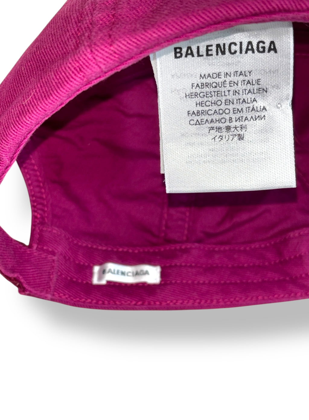 Gorra Balenciaga fucsia intenso