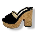 Zuecos de Plataforma Jimmy Choo Deedee 125 en Ante Negro