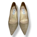 Zapatos de Salón Jimmy Choo Romy 85 en Ante Beige