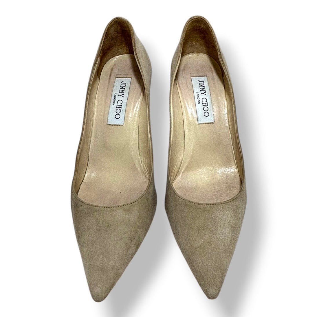 Zapatos de Salón Jimmy Choo Romy 85 en Ante Beige