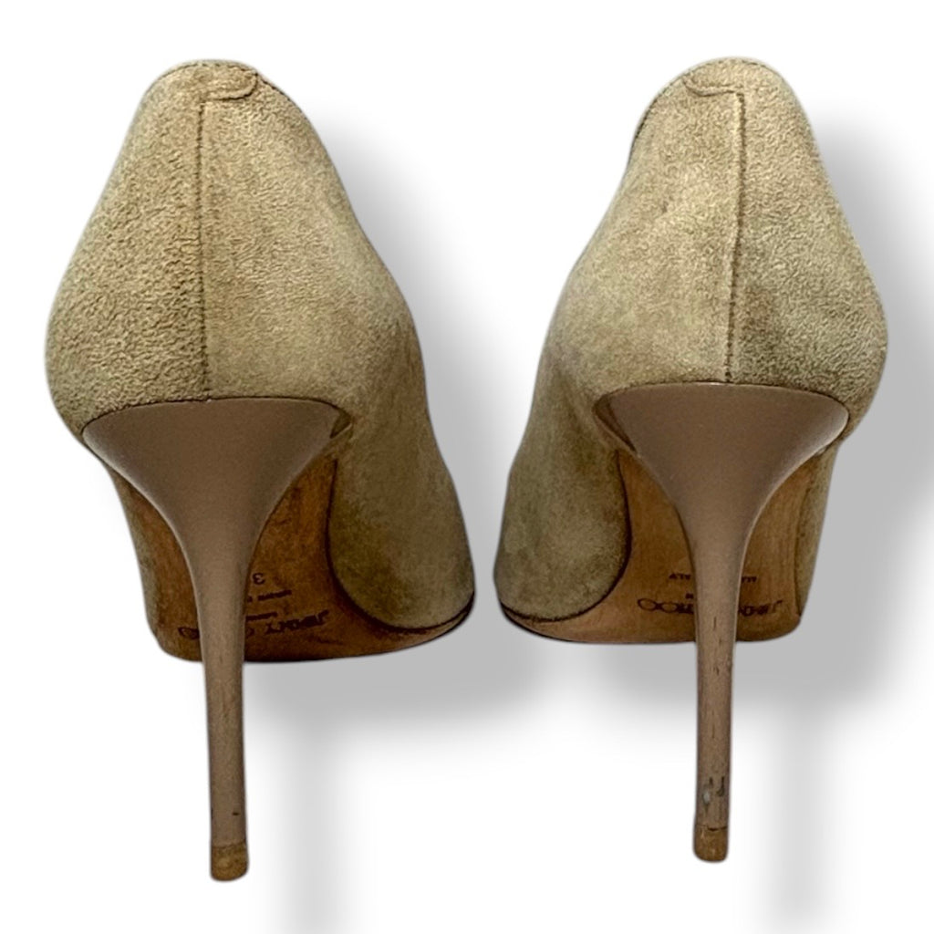 Zapatos de Salón Jimmy Choo Romy 85 en Ante Beige